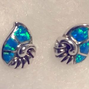 Sterling silver seashell earrings